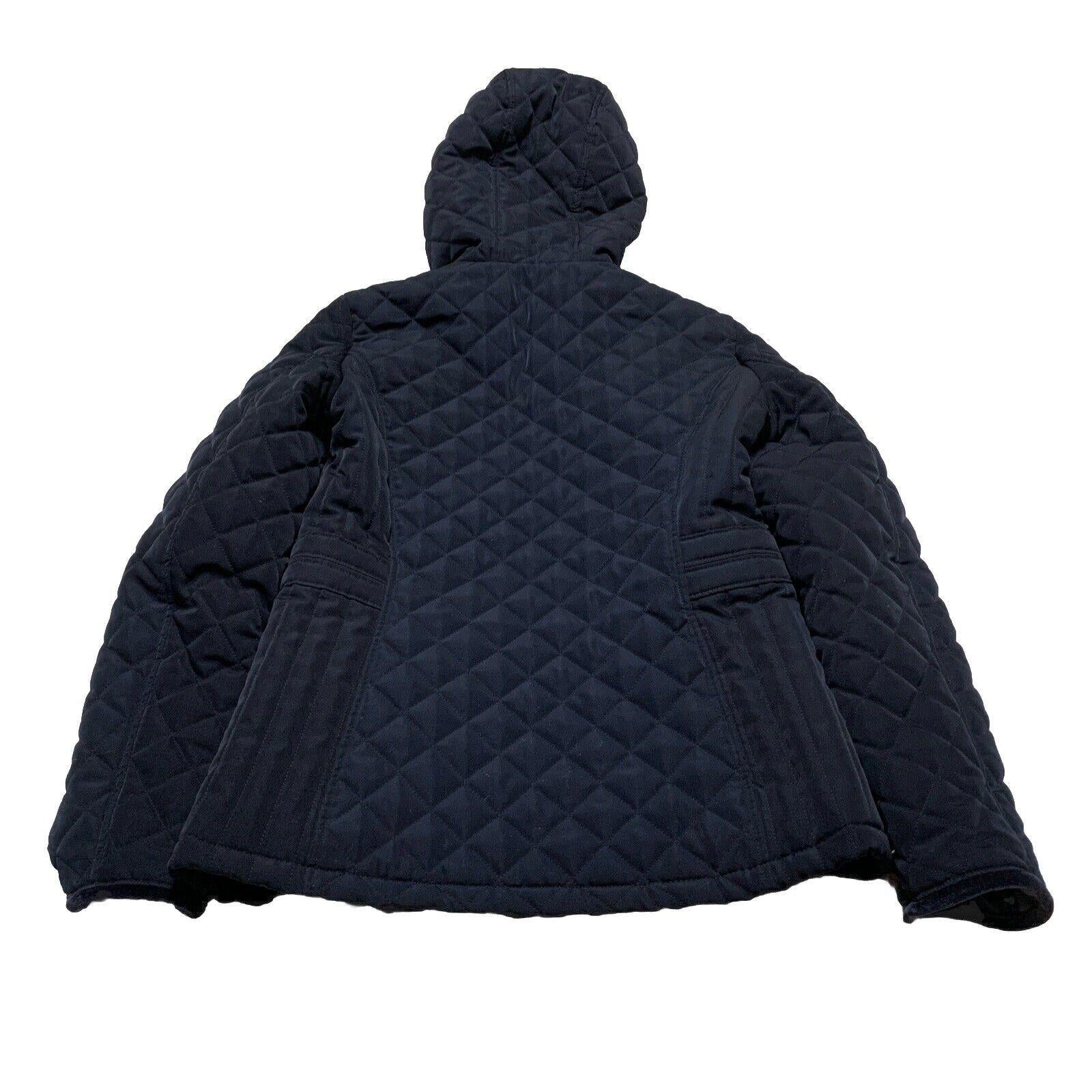 Chaqueta con capucha y cremallera azul marino para mujer, talla pequeña, de Laundry by Shelli Segal