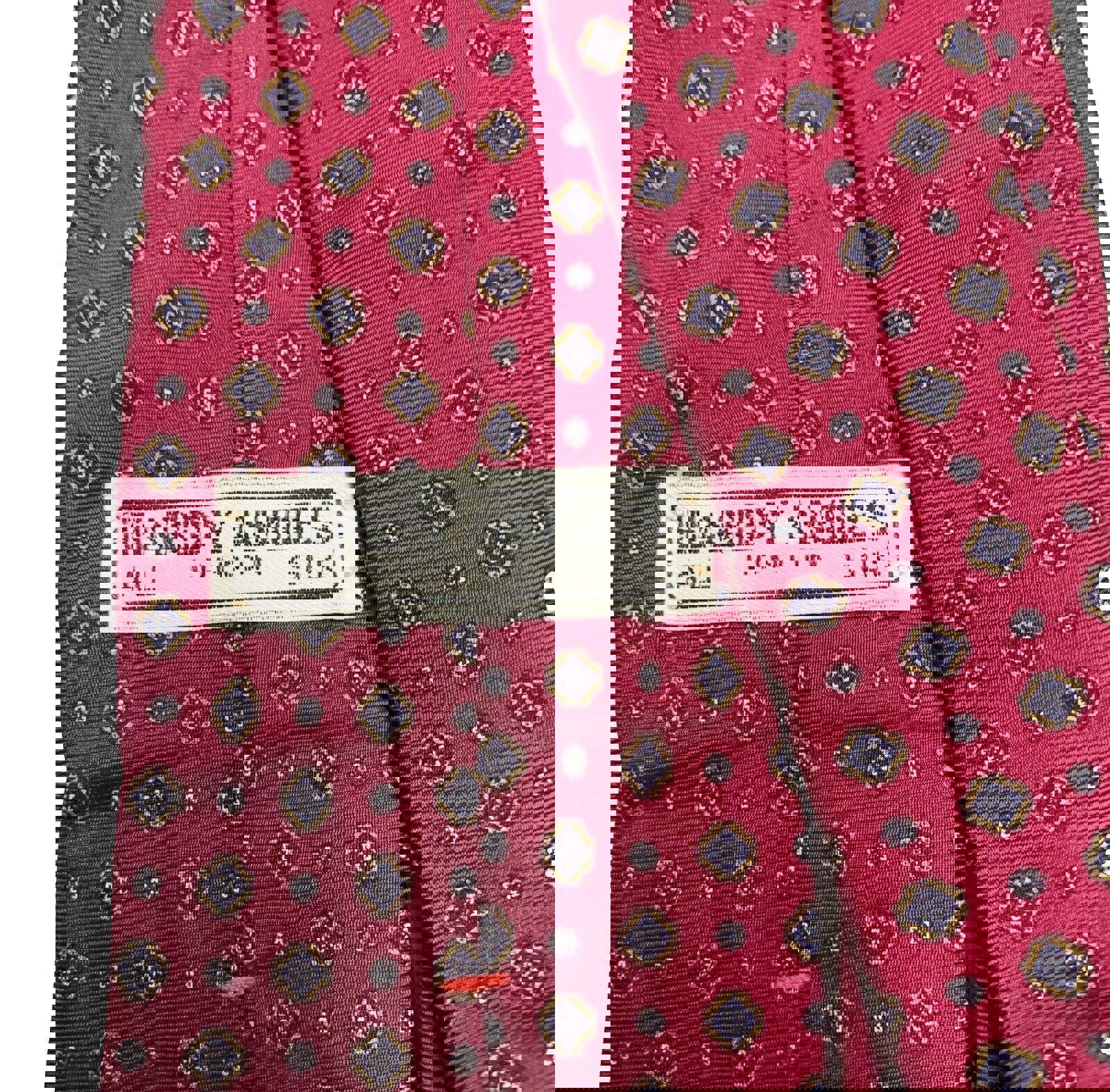 Corbata de seda para hombre Hardy Amies London burdeos, talla única