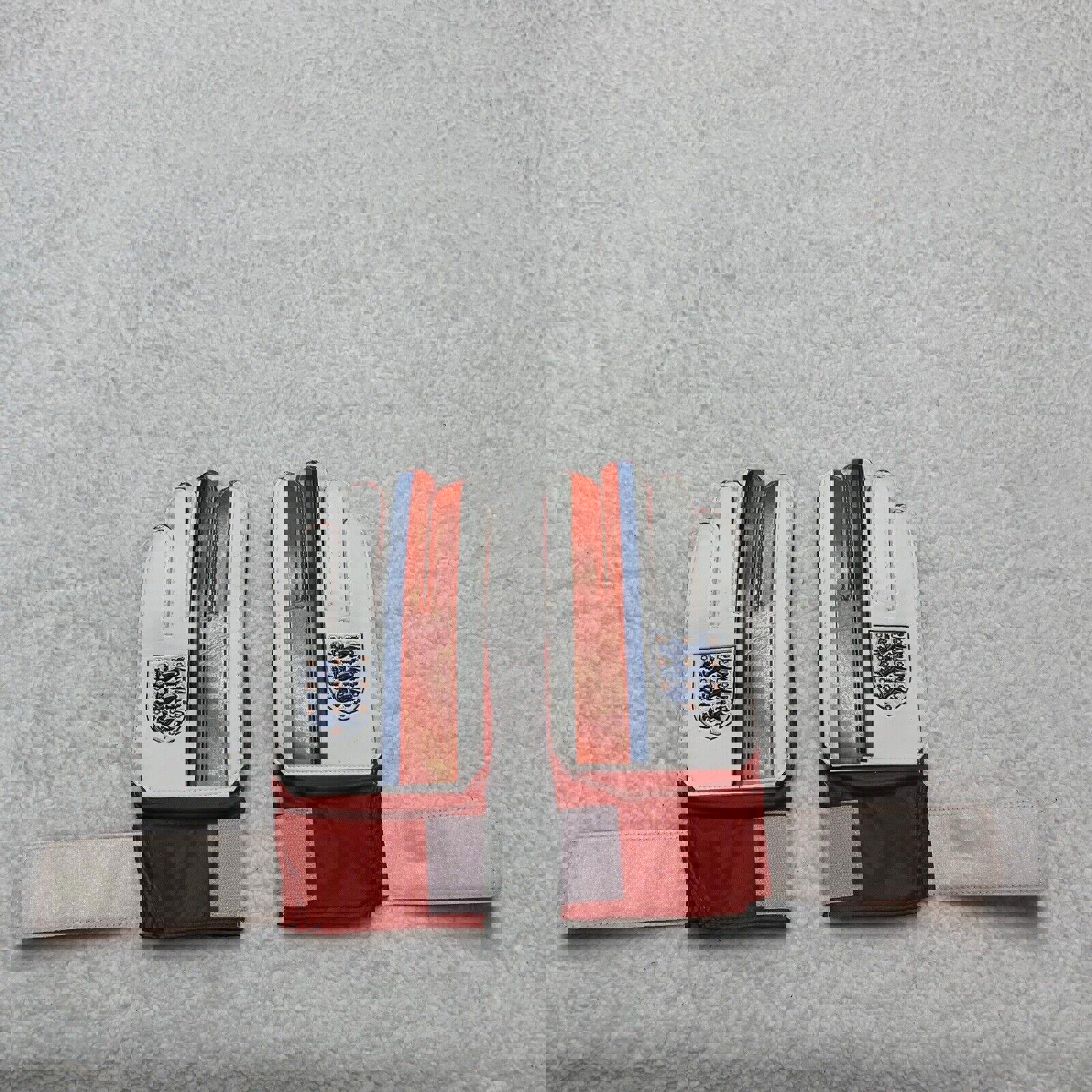 Guantes de portero para adultos de fútbol inglés, rojo, blanco y azul.