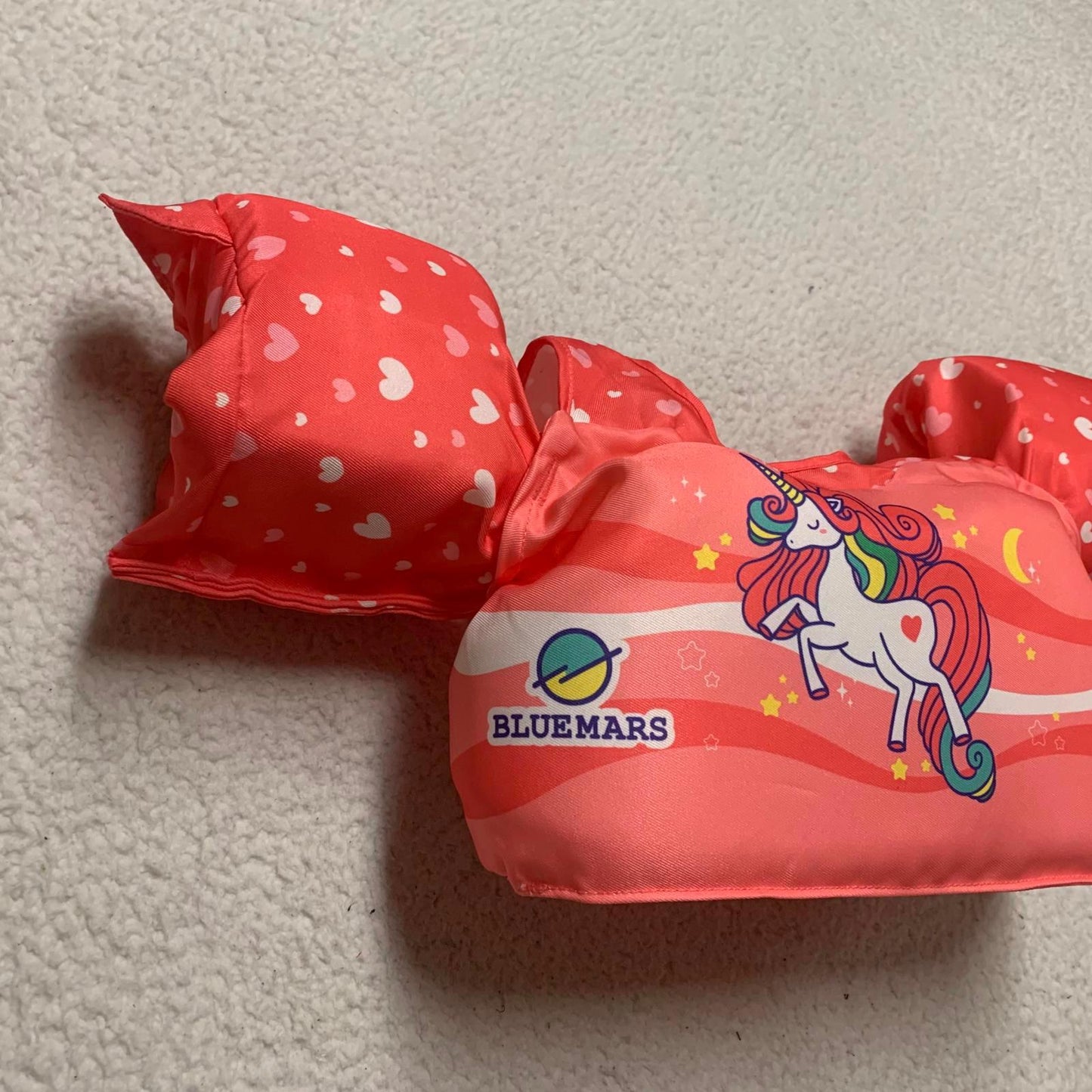 Bluemars Girls Size >20-50 lbs Coral Pink Unicorn Swim Vest Child Swimming Aid