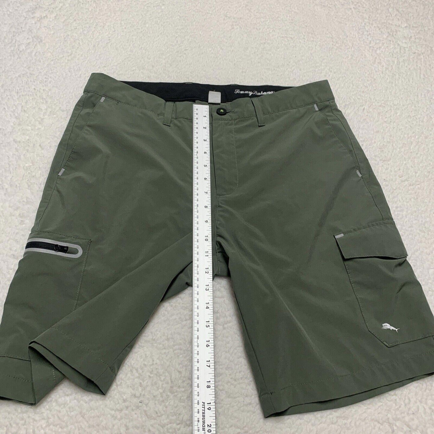 Tommy Bahama Island Zone Army Green Men's Shorts Size 34 Golf Shorts