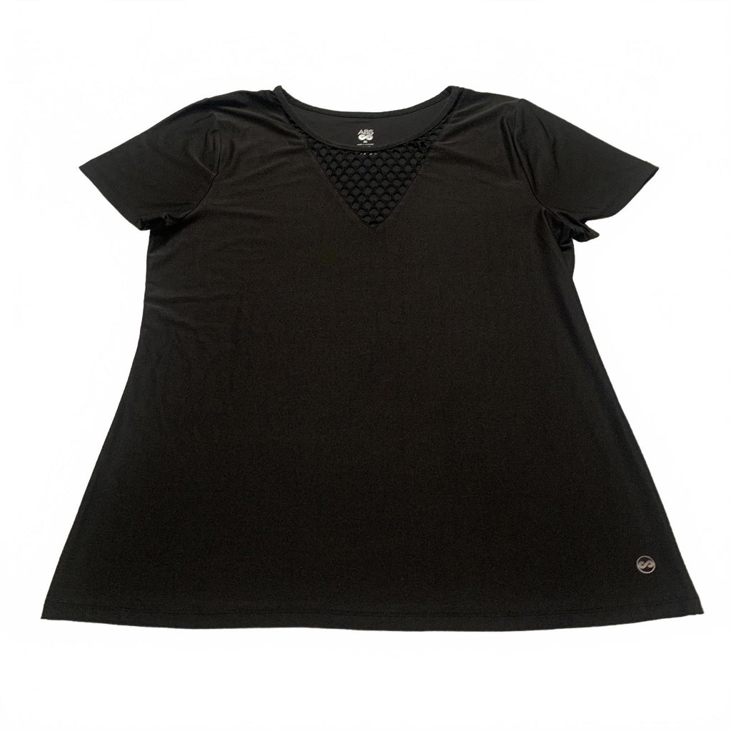 ABS Women's X-Large Black Short Sleeve Top