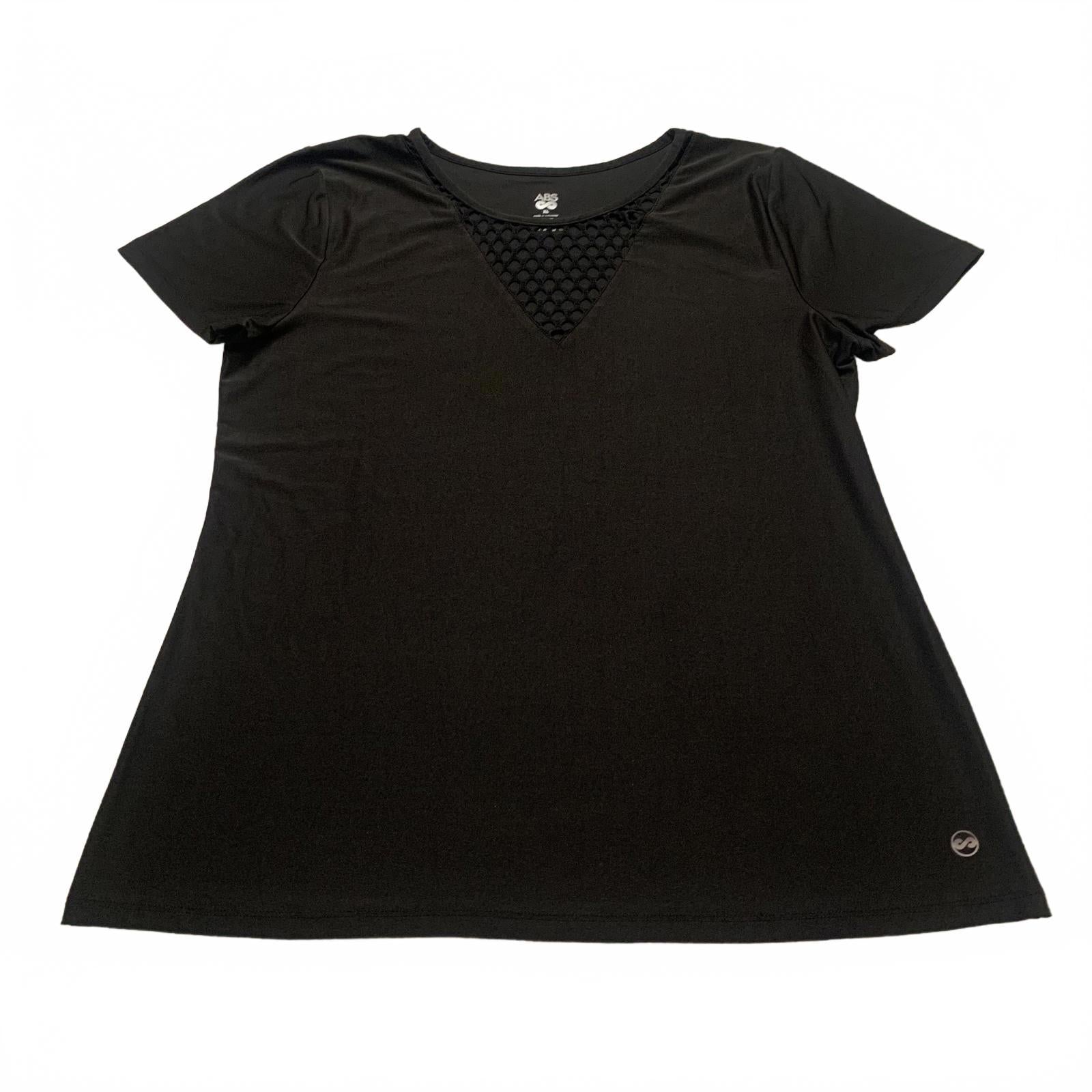 ABS Women's X-Large Black Short Sleeve Top