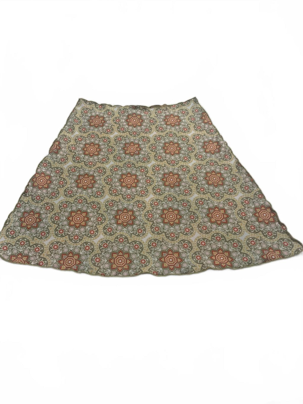 Haystacks Sz M Colorful Chic Floral Boho Artwear Reversible A- Line Skirt USA