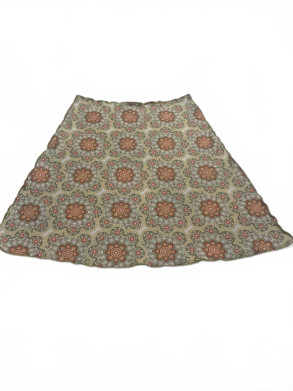 Falda reversible de corte A con estampado floral bohemio y colorido de Haystacks, talla M, EE. UU.