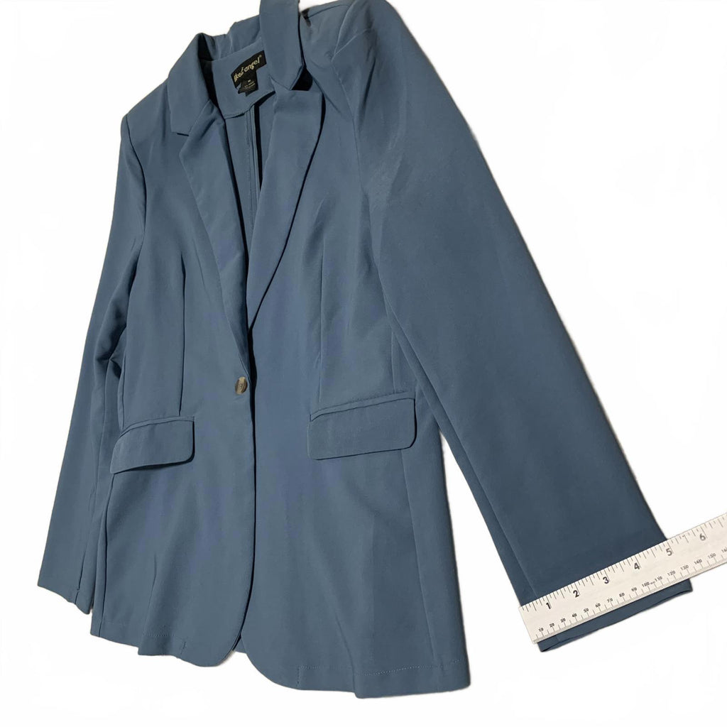 Chaqueta estilo casual azul tipo blazer para mujer, talla M, como un ángel