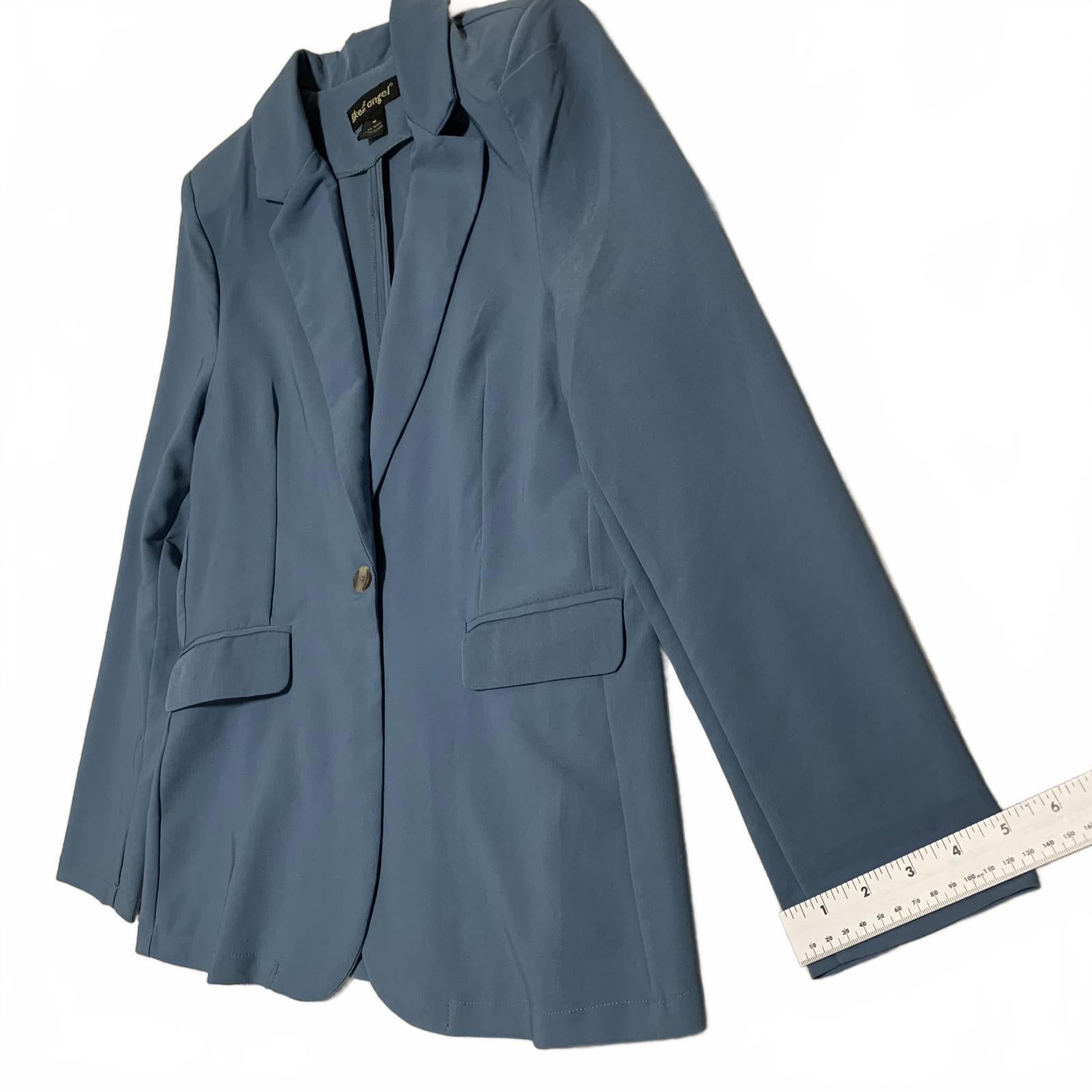 Chaqueta estilo casual azul tipo blazer para mujer, talla M, como un ángel
