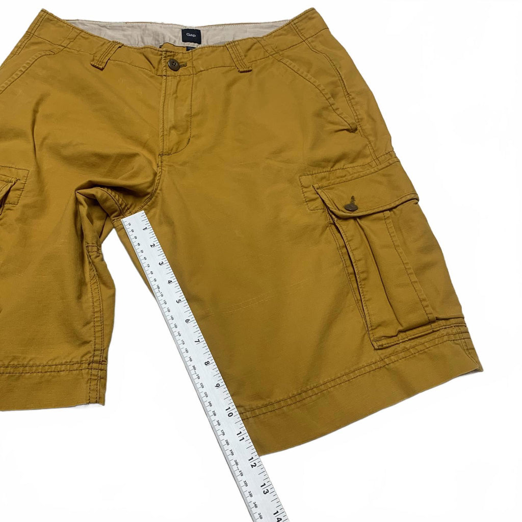 Pantalones cortos cargo Gap para hombre, talla 32, amarillos, informales, cómodos, W33, dorados