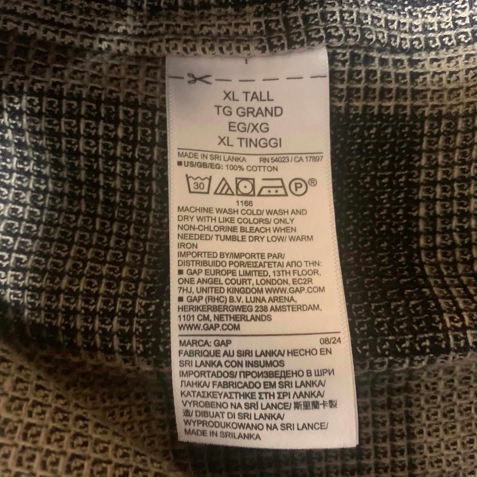 Camisa de botones de corte estándar de GAP para hombre, talla XL, color oliva y negro, con cuadros estilo búfalo