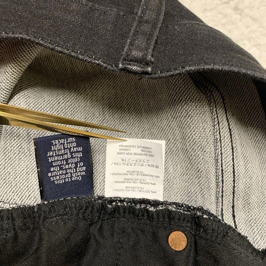 Vaqueros ajustados de tiro alto J.Crew para mujer, talla 27, negros, elásticos