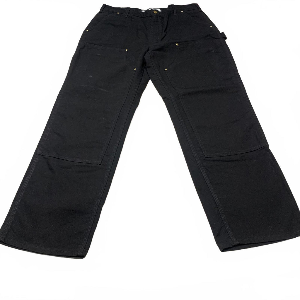 Pantalones Carhartt para hombre, talla 38x32, negros, holgados, con doble rodilla, para trabajo, EE. UU.