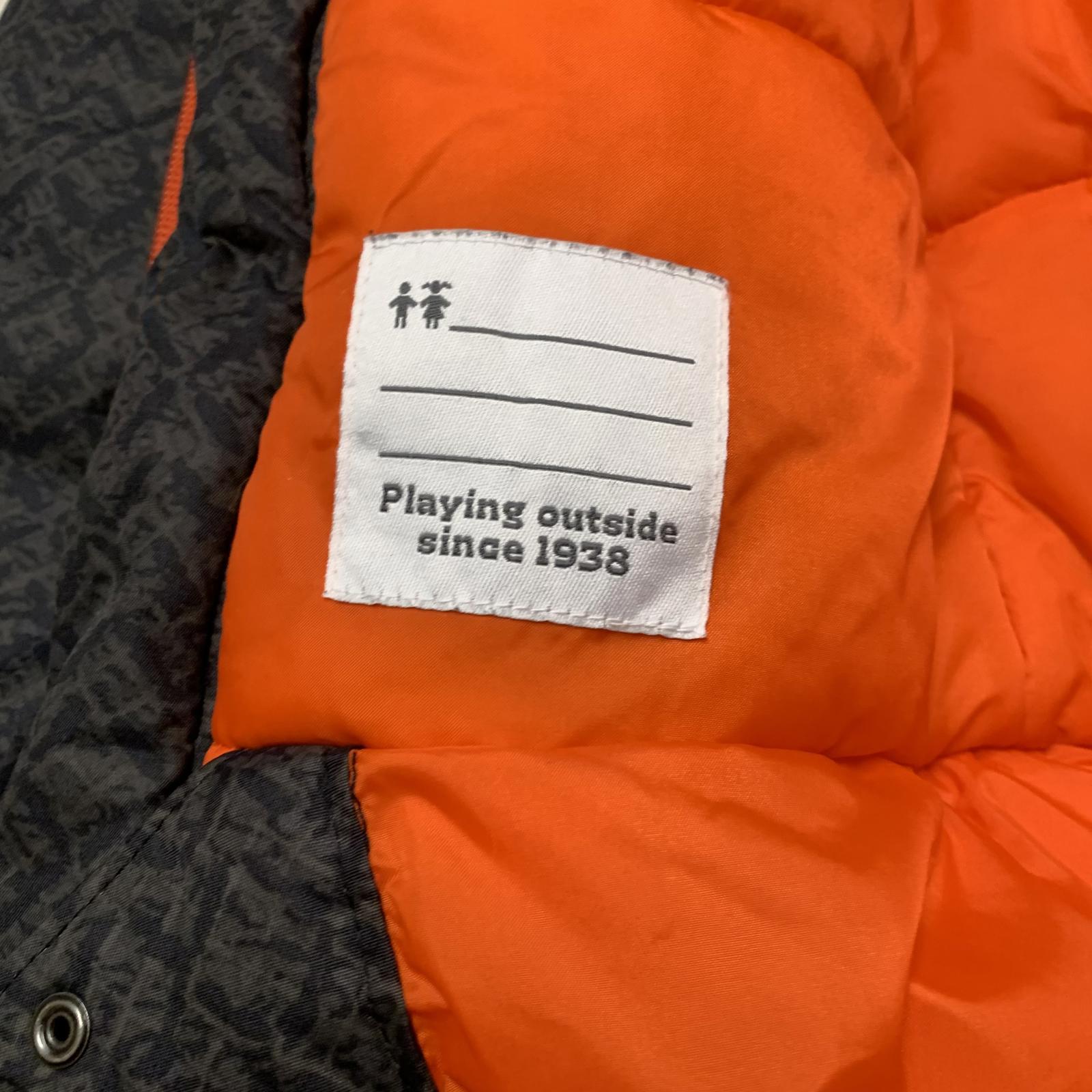 Chaqueta aislante con capucha y color negro y naranja de Columbia, talla grande para hombre