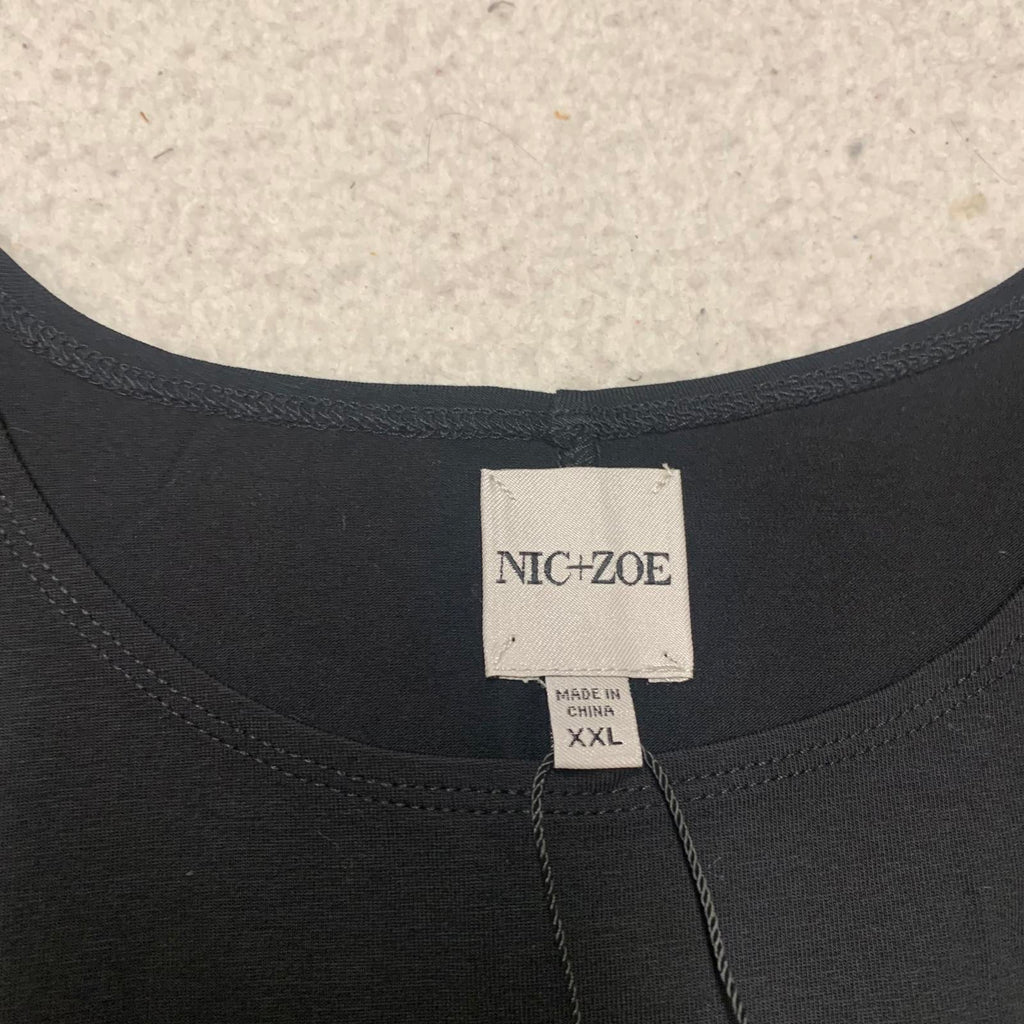 Jersey sin mangas negro NIC+ZOE para mujer talla XXL nuevo