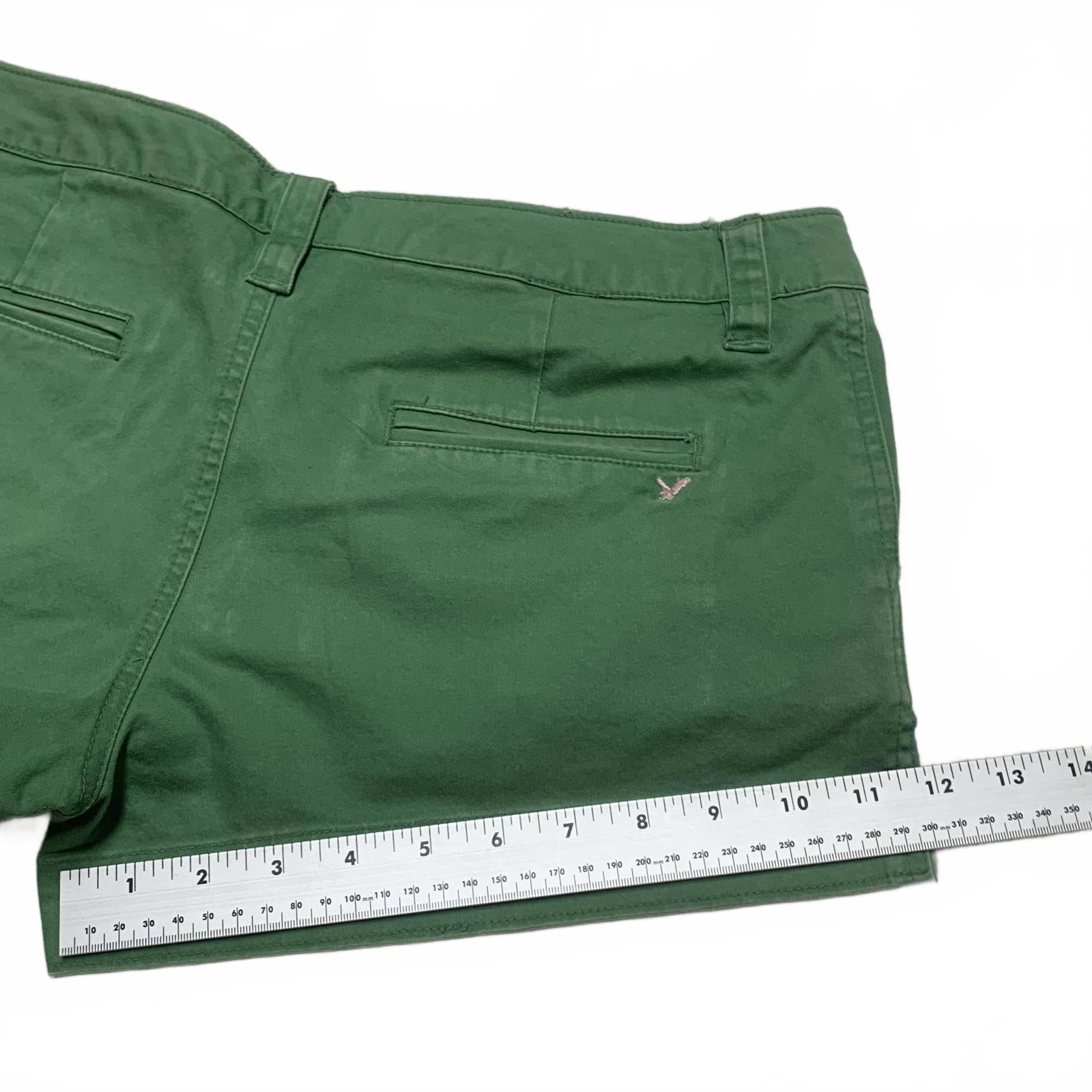 Pantalones cortos de verano verdes American Eagle para mujer, talla 8, W33
