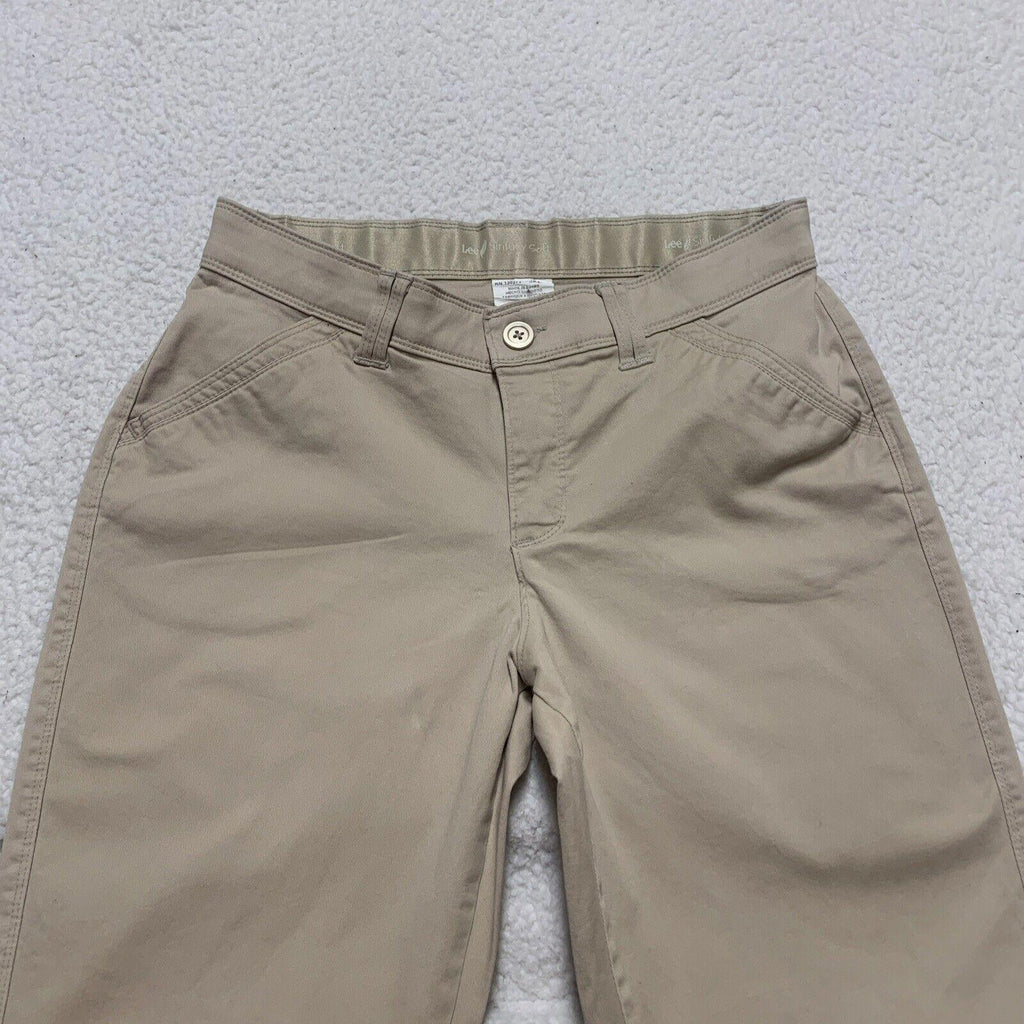 Pantalones vaqueros Lee Sinfully Soft de tiro medio y pierna recta para mujer, talla mediana, color beige