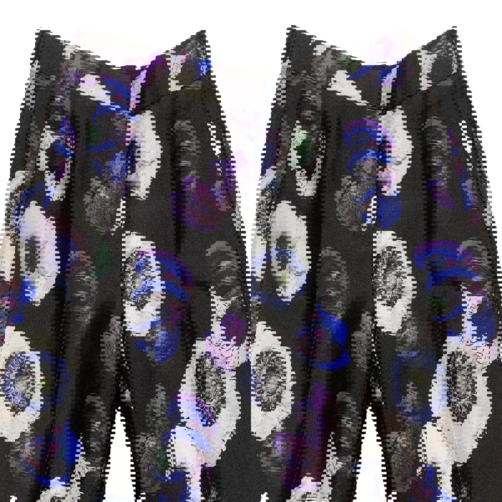 Pantalones de mujer J. Crew, talla 00, estampado floral de amapolas, corte cropped