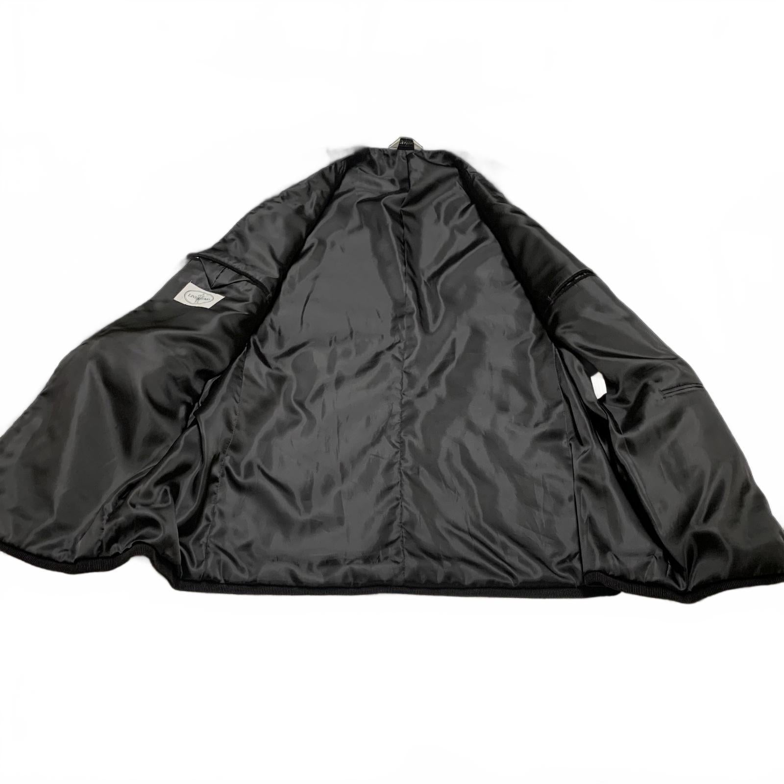 Linea Uomo Men's 48L Black Corduroy Blazer