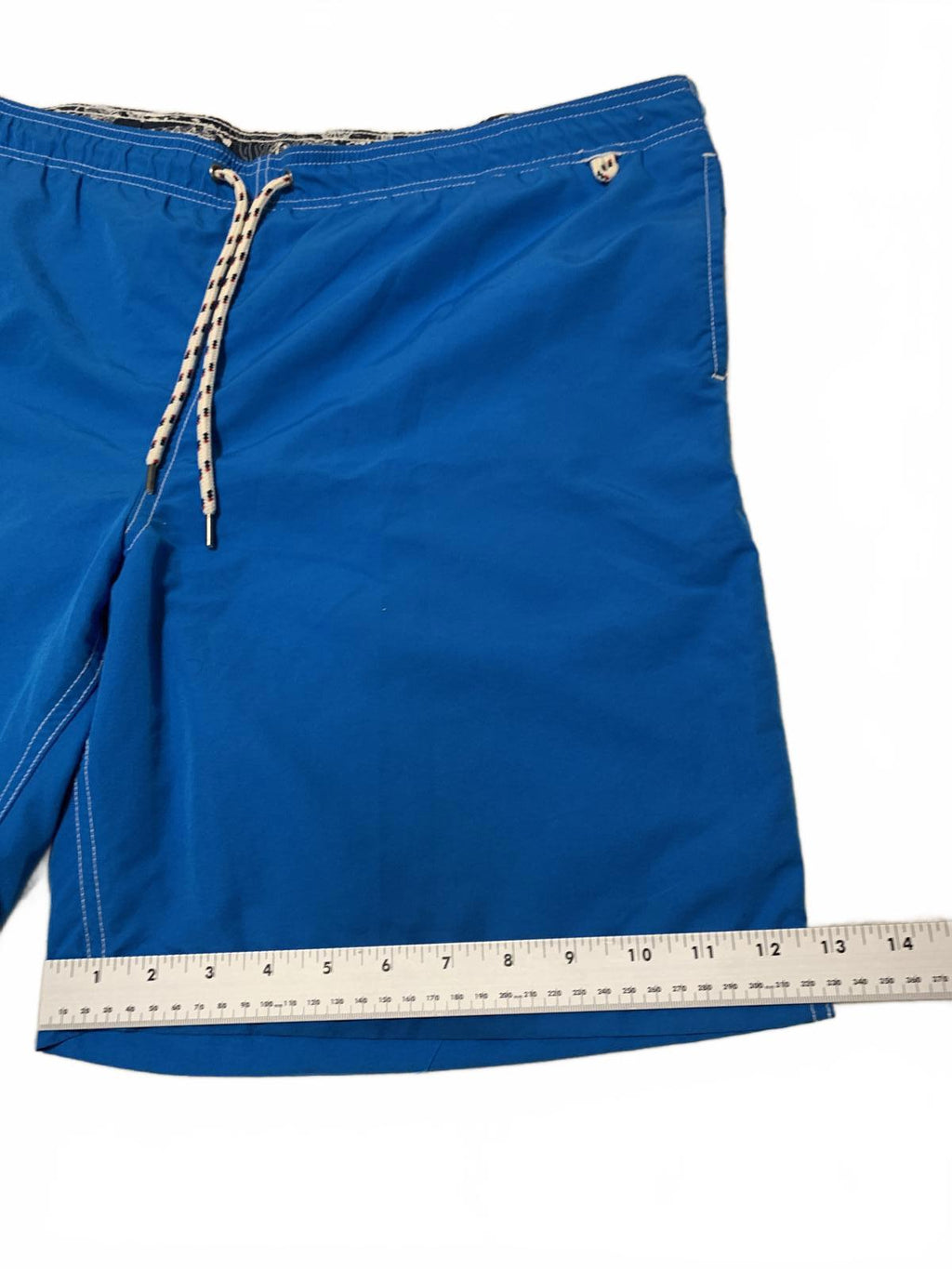 Bañador azul Lands End para hombre, talla L 36-38, con cordón en la cintura