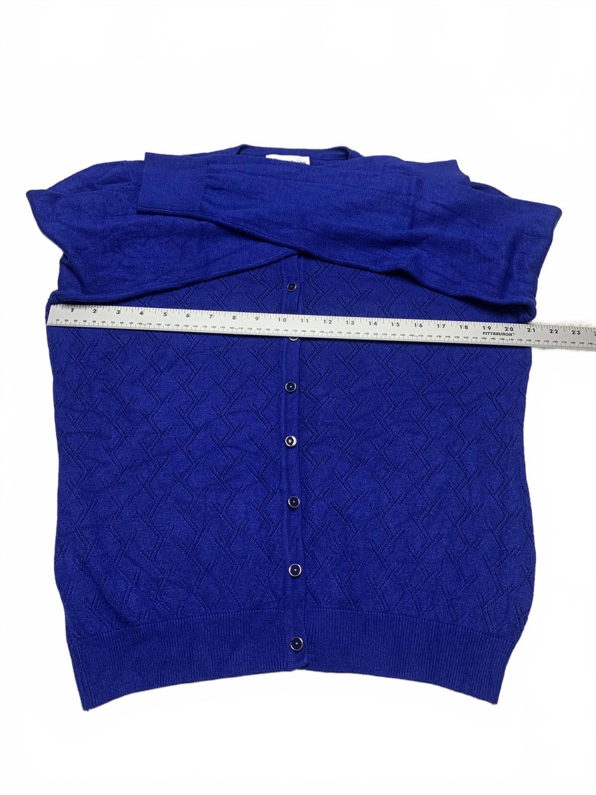 Cárdigan azul Allison + Zoe para mujer talla XL