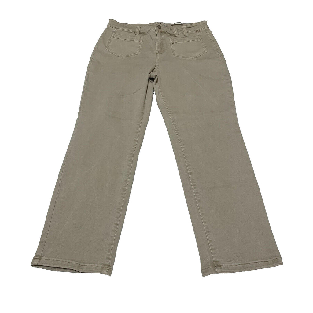 Vaqueros Nic+Zoe para mujer, talla 32, color tostado, con parche en el bolsillo delantero, color beige