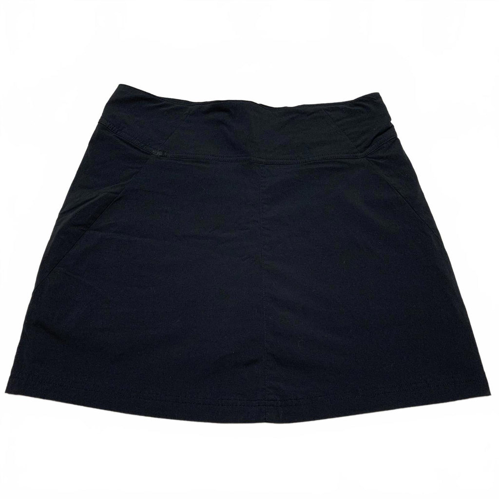 Falda pantalón negra con pantalones cortos Royal Robbin's para mujer, talla 10, nailon, ancho 33,5"