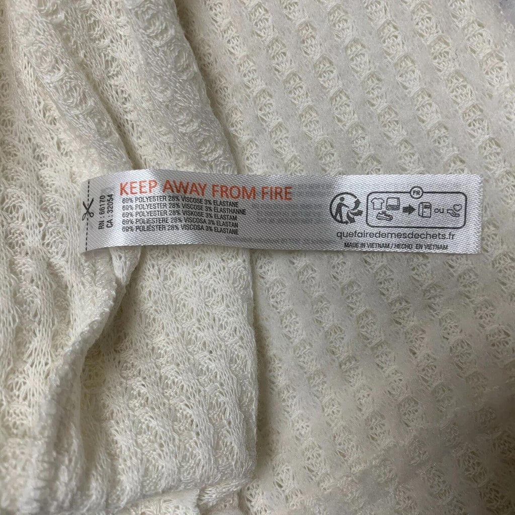 Top de capas de punto gofre extragrande color marfil para mujer de Out From Under UO XS con abertura