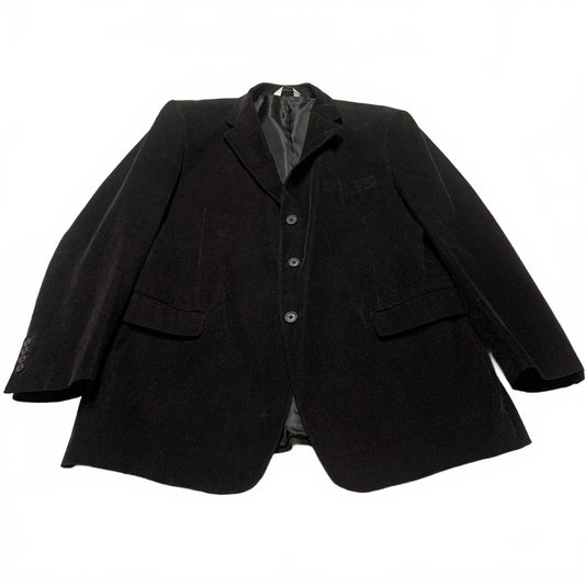 Linea Uomo Men's 48L Black Corduroy Blazer