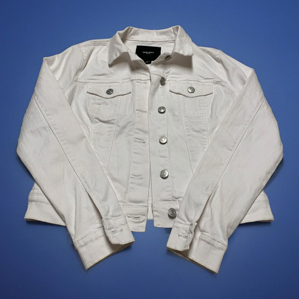 Chaqueta vaquera Sarah blanca pequeña con botones para mujer de Nine West Jeans