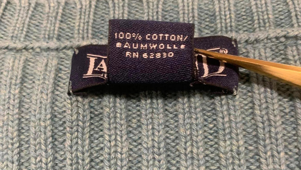 Suéter Lands' End de los años 90 para hombre, talla 38/40, cuello redondo, tejido acanalado, verde, fabricado en EE. UU.