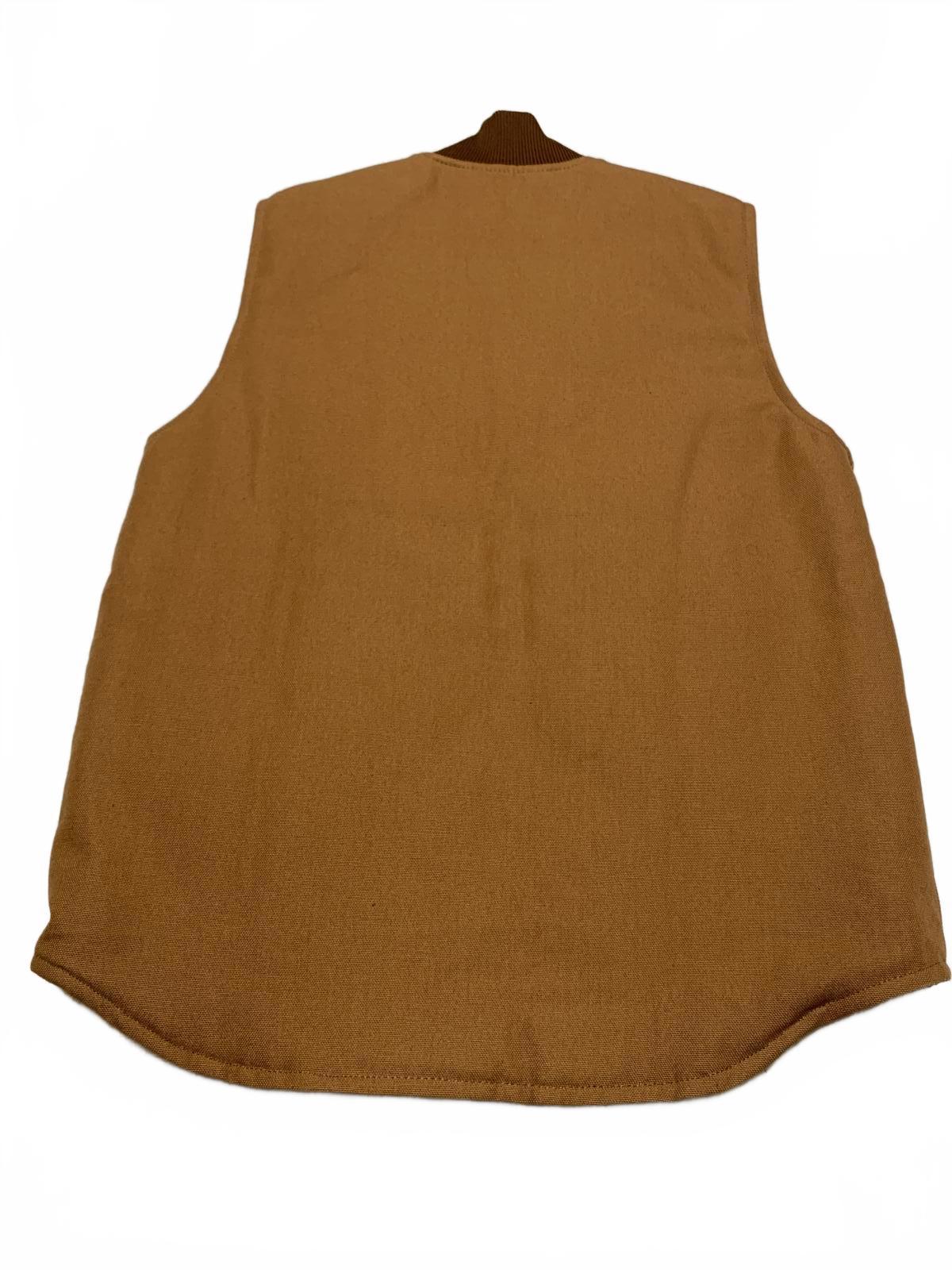 Carhartt Mens Size Small Brown Quilted Work Vest Relaxed Fit OV0001-M
