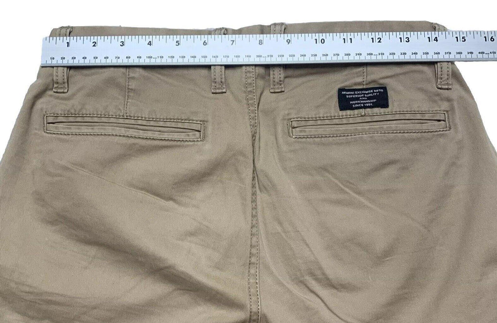 Pantalón chino ajustado de algodón de pierna recta para hombre, talla 29R, de Armani Exchange, A/X