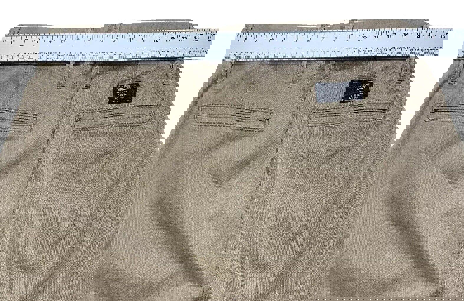 Pantalón chino ajustado de algodón de pierna recta para hombre, talla 29R, de Armani Exchange, A/X