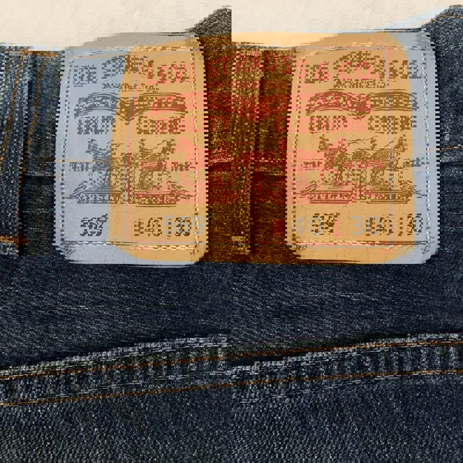 Vaqueros Levi's 569 Loose Straight Leg para hombre, talla 40x30, azul oscuro