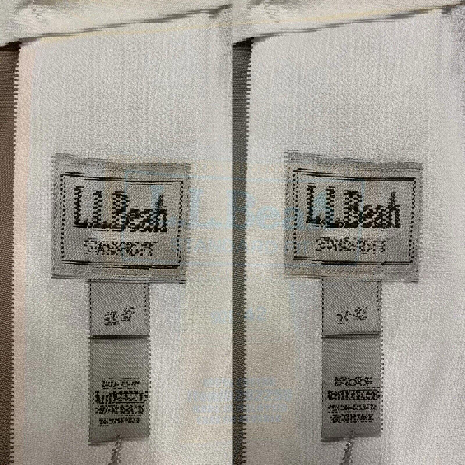 Pantalones de vestir LL Bean Chinos para hombre talla 42 ancho color caqui oscuro