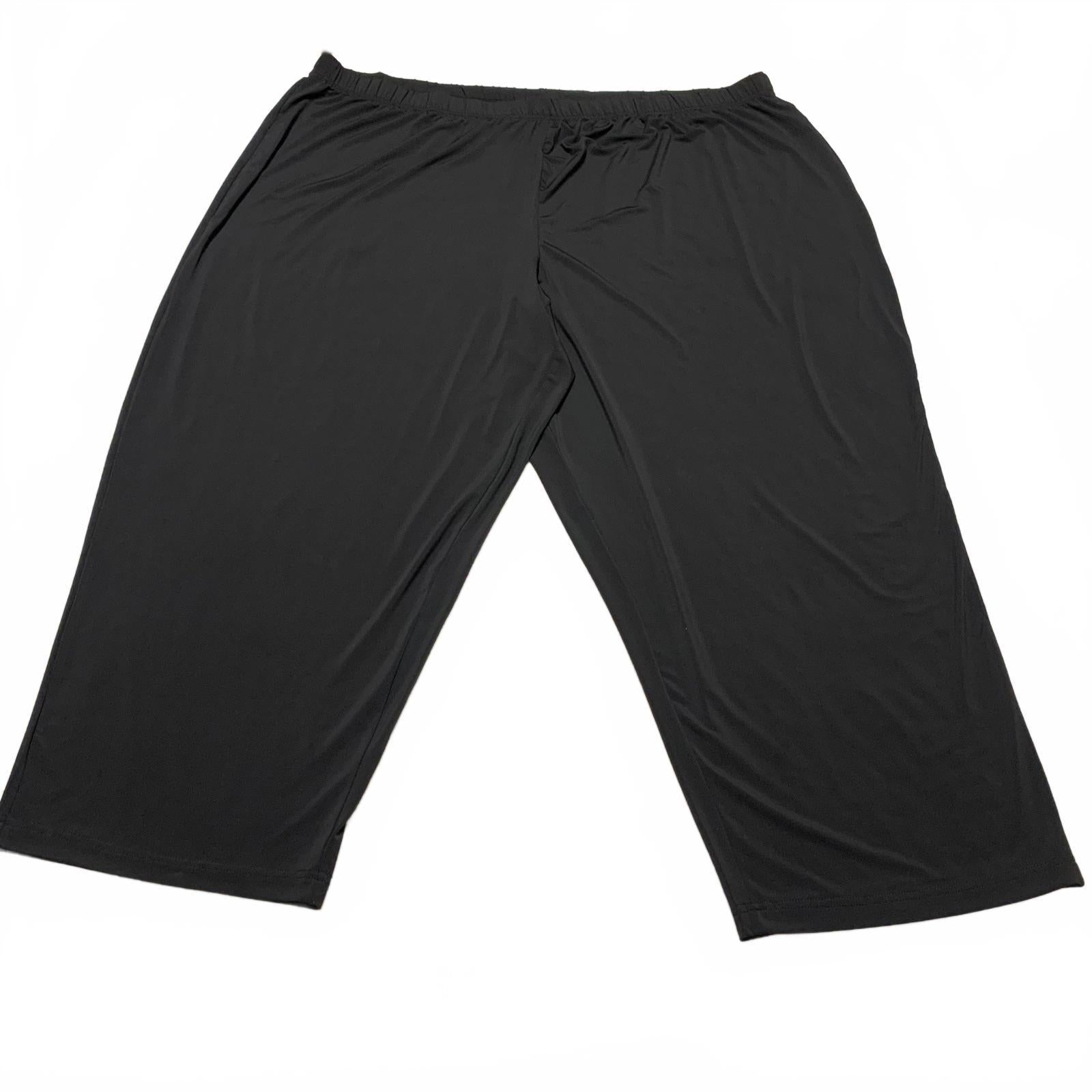 Capris negros de Jessica London para mujer, talla 30/32, cintura de 49"
