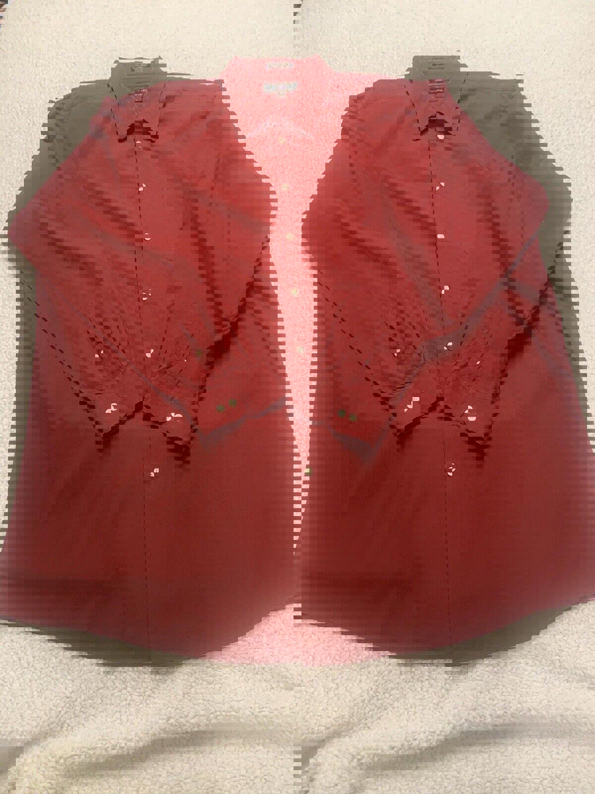 Camisa Alexander Julian 3XLT de manga larga para hombre, color vino tinto