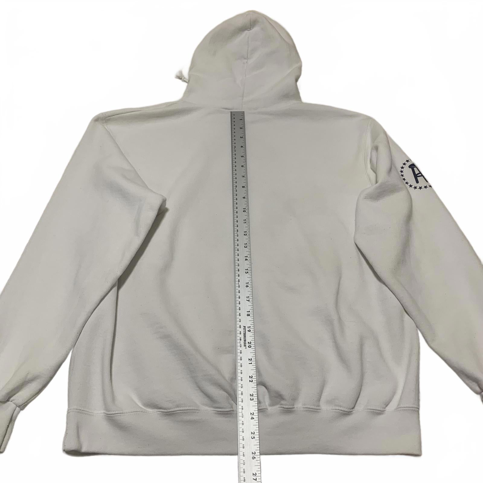 Sudadera con capucha unisex ecológica y grande blanca con estampado del número 6 de Champion