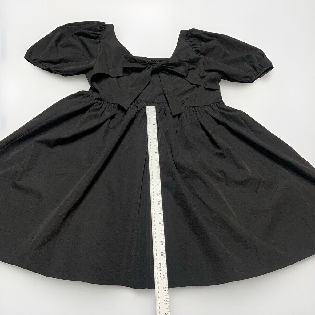 Vestido de verano negro de H&amp;M para mujer, talla grande, con mangas abullonadas y corte en A para vacaciones