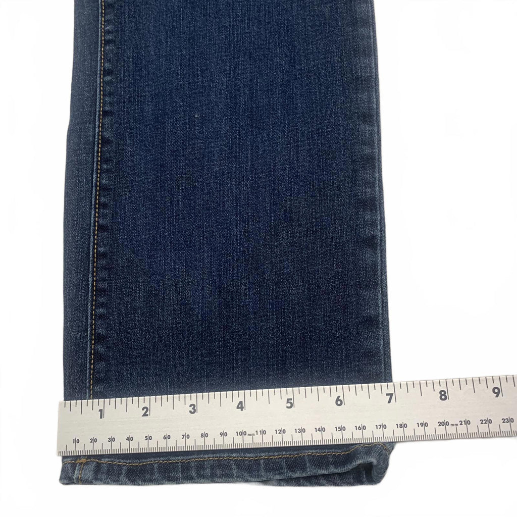 Vaqueros ajustados, rectos y curvilíneos de Eddie Bauer para mujer, talla 10, azul oscuro, lavado, ancho 31 x largo 29,5