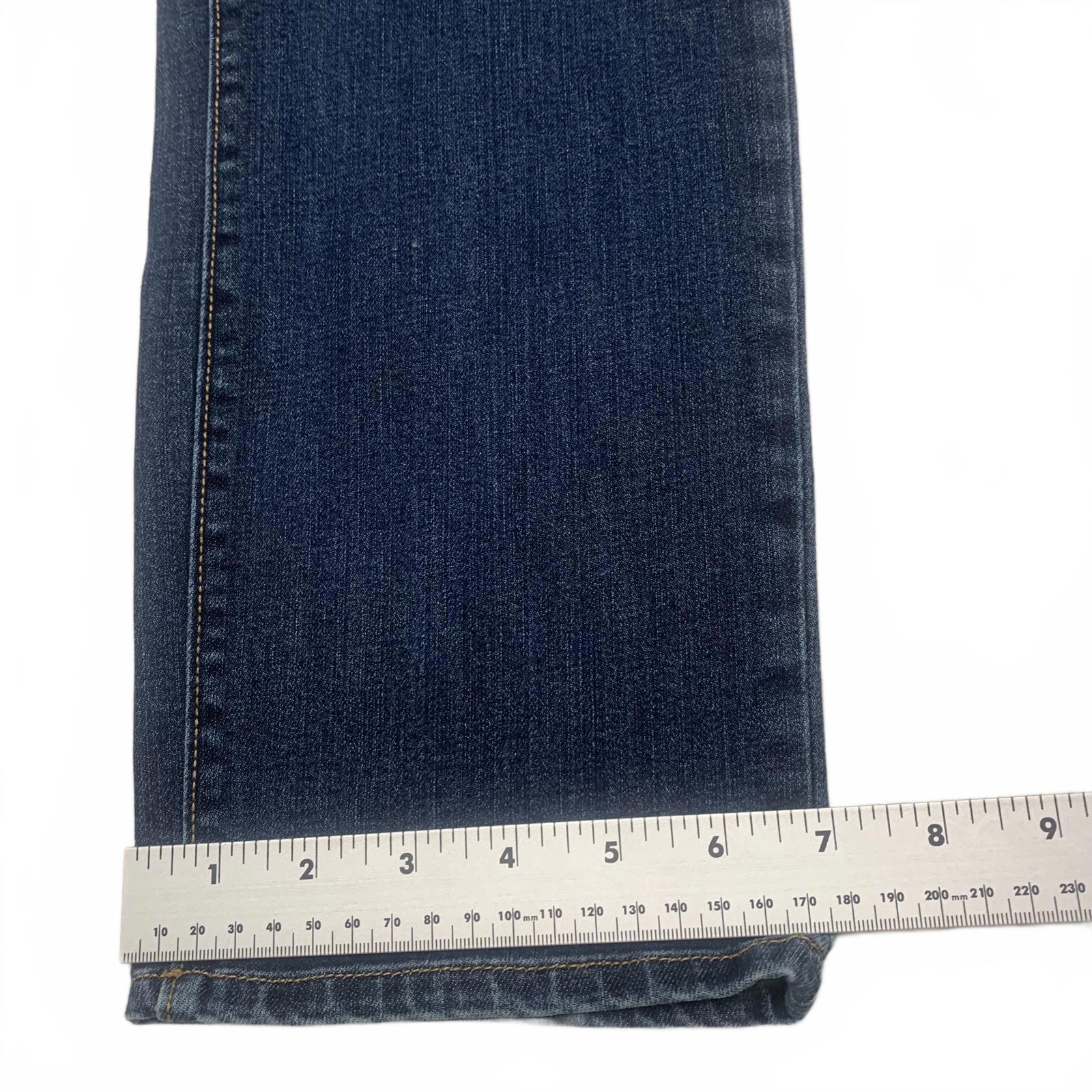 Vaqueros ajustados, rectos y curvilíneos de Eddie Bauer para mujer, talla 10, azul oscuro, lavado, ancho 31 x largo 29,5