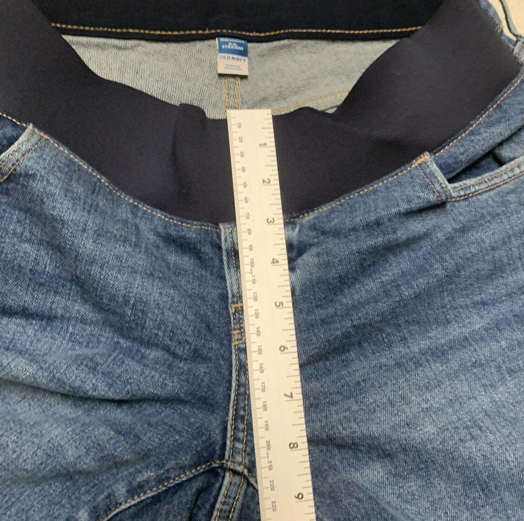 Vaqueros rectos azules de maternidad Old Navy OG talla 8 - Ajuste cómodo