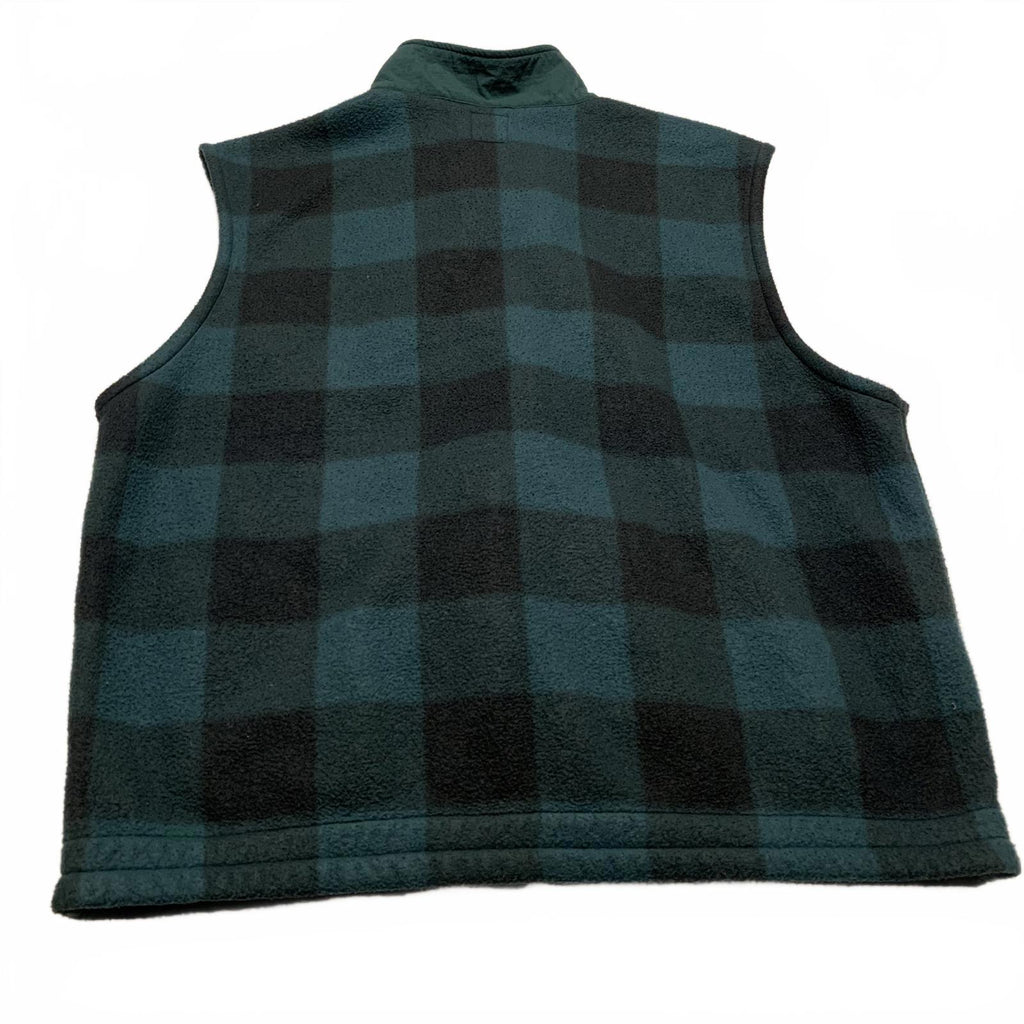 Chaleco polar a cuadros verde y negro de GAP para hombre, talla grande