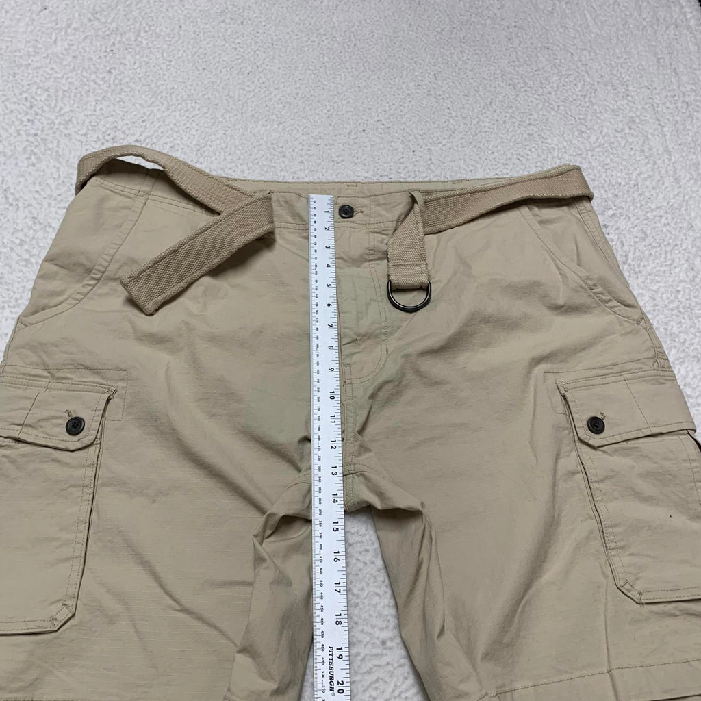 Pantalones cortos cargo beige con cinturón para hombre St. John's Bay, talla 44, W46 Classic