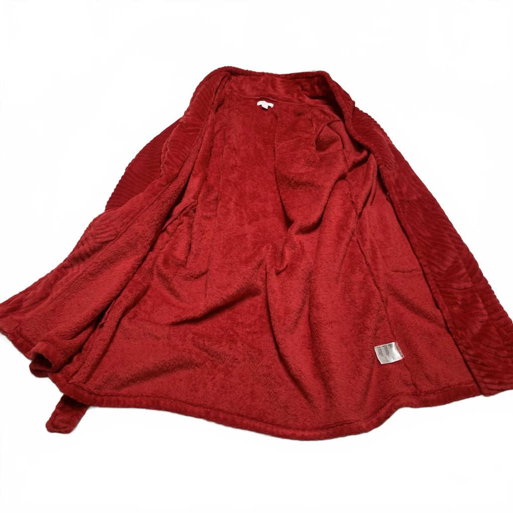 Bata de polar roja Charter Club Intimates para mujer, talla M/L