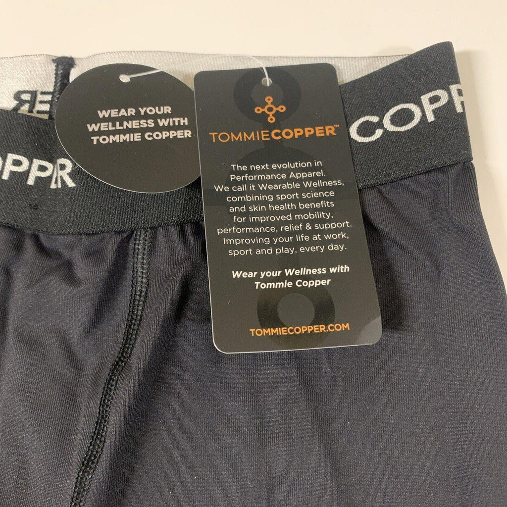 Pantalones cortos de ciclista de compresión Tommie Copper Core Youth Boys, talla pequeña, color negro