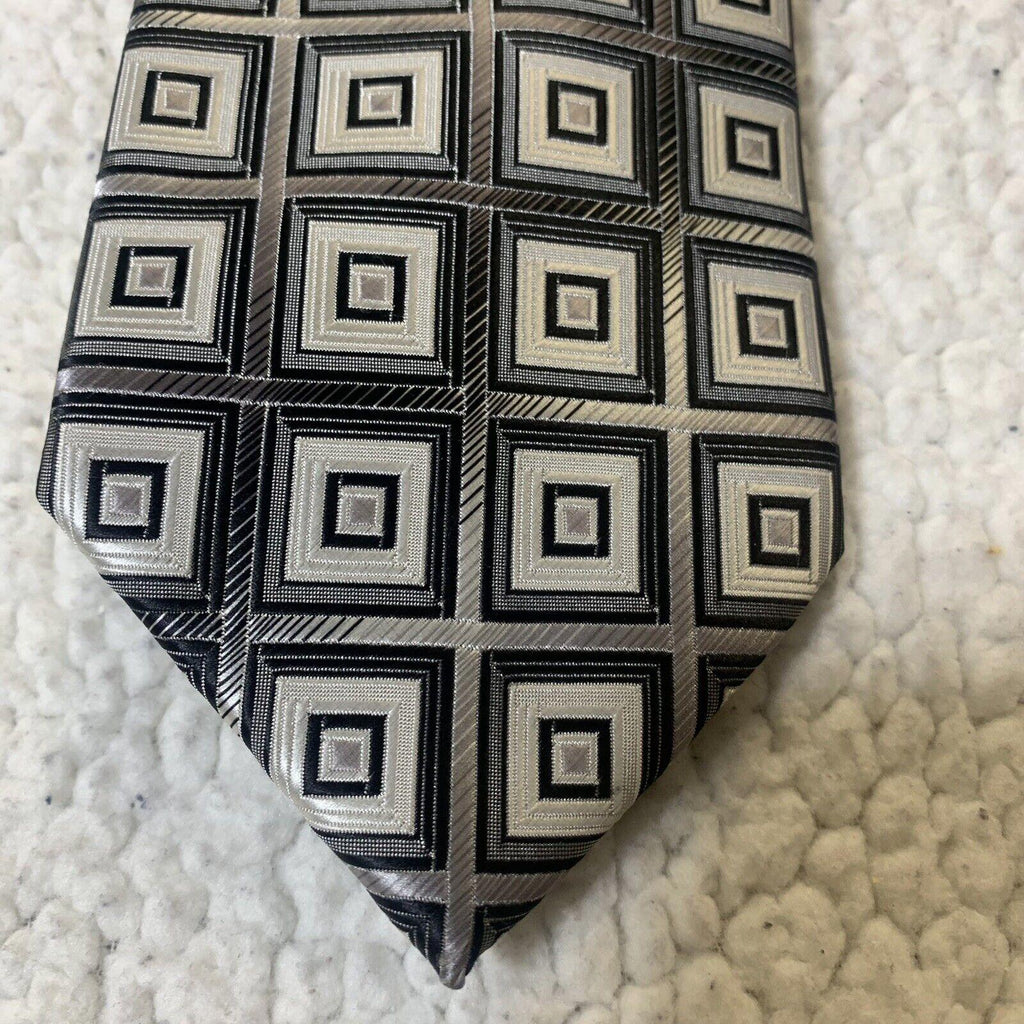 Corbatas con estampado geométrico para hombre Alexander Julian Colorirá, rojo y negro, lote de 2