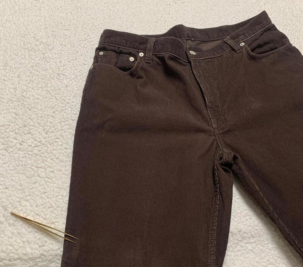 Pantalones de pana con corte tradicional y pierna cónica de Lands' End, talla 38, para hombre, color marrón