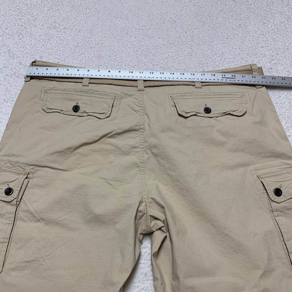 Pantalones cortos cargo beige con cinturón para hombre St. John's Bay, talla 44, W46 Classic
