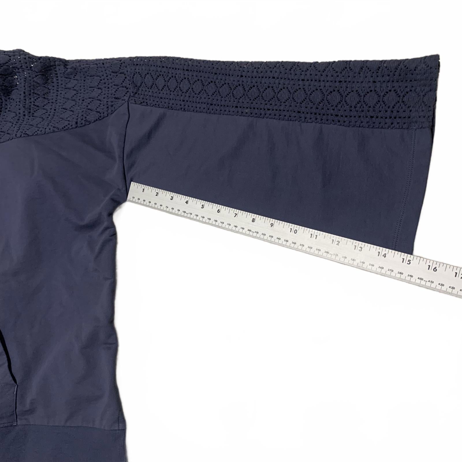 June & Vie Women's Size Large 18-20 Slate Blue Hoodie Sweatshirt Textured Detail