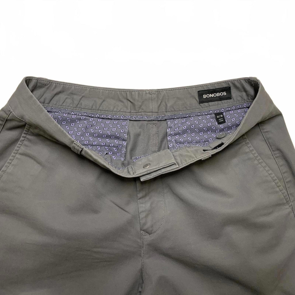 Bonobos Men's Size 33x30 Gray Chino Pants  W31 X 30L Actual